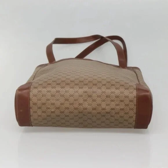 GUCCI Micro GG Supreme Tote Bag PVC Beige Gold 002 37 0035 Auth ep10439 - Picture 10 of 15